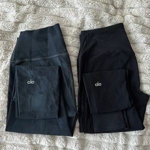 Two Alo yoga leggings (barely worn)